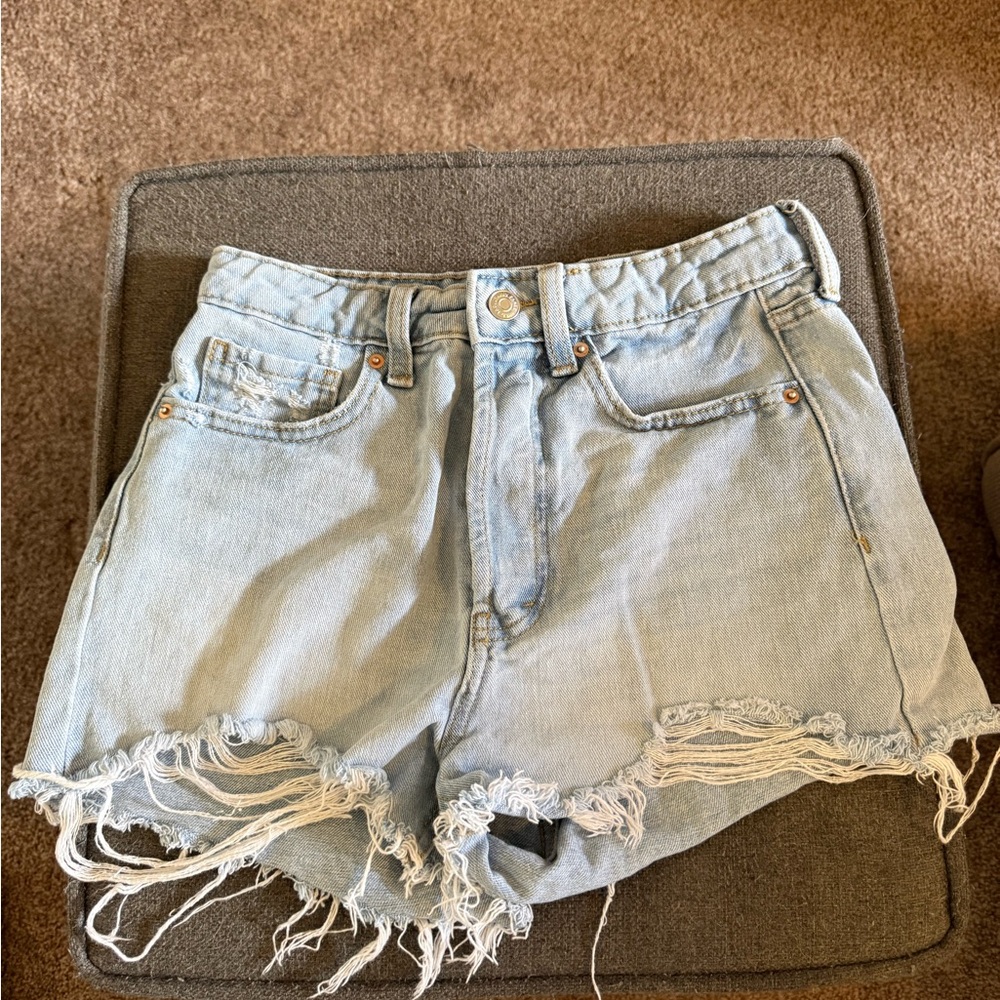 Wild Fable Light Wash Frayed Jean Shorts